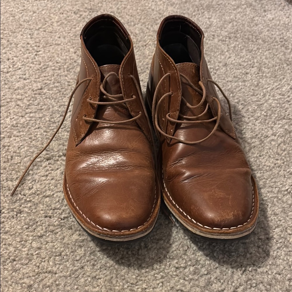 Steve Madden Brown Leather Ankle Boots